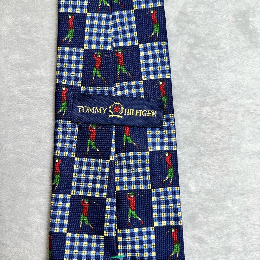 Vintage Tommy Hilfiger Golf Tie Men’s 100% Silk Made in USA - Picture 2 of 8